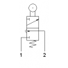 Microventil 3/2 NC - 305 MR cu levier rola filet M5