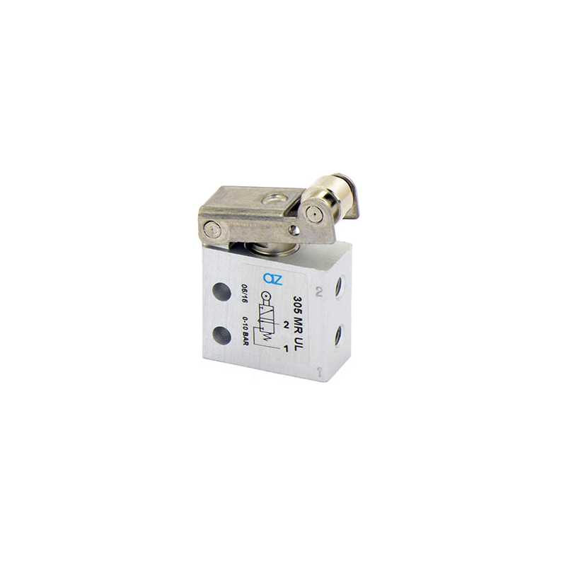 Microventil 3/2 NC - 305 MR UL cu levier rola filet M5