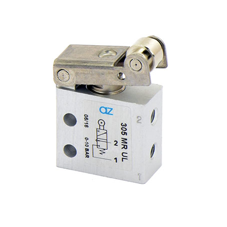 Microventil 3/2 NC - 305 MR UL cu levier rola filet M5