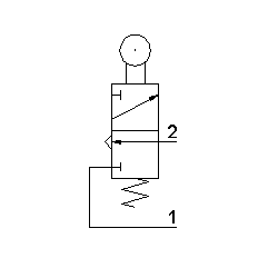 Microventil 3/2 NC - 305 MR UL cu levier rola filet M5
