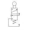 Microventil 3/2 NC - 305 MR UL cu levier rola filet M5