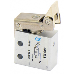 Microventil 3/2 NC - 305 MS cu levier unidirectional , filet M5