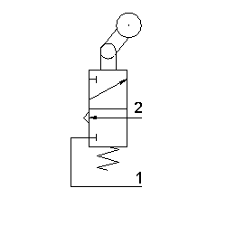 Microventil 3/2 NC - 305 MS UL cu levier unidirectional , filet M5