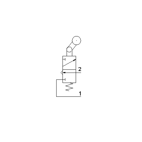Microventil 3/2 NC - 305 MS UL cu levier unidirectional , filet M5