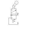 Microventil 3/2 NC - 305 MS UL cu levier unidirectional , filet M5
