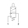 Microventil 3/2 NC - 305 MV cu prindere panou , filet M5 , cu tija