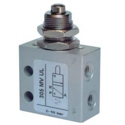 Microventil 3/2 NC - 305 MV UL cu prindere panou , filet M5 , cu tija