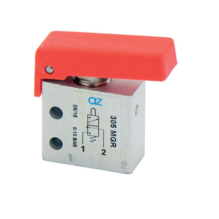 Microventil 3/2 NC - 305 MGR filet M5 cu parghie rosie