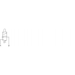 Microventil 3/2 NC - 305 MGR filet M5 cu parghie rosie
