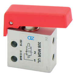 Microventil 3/2 NC - 305 MGR UL filet M5 cu parghie rosie