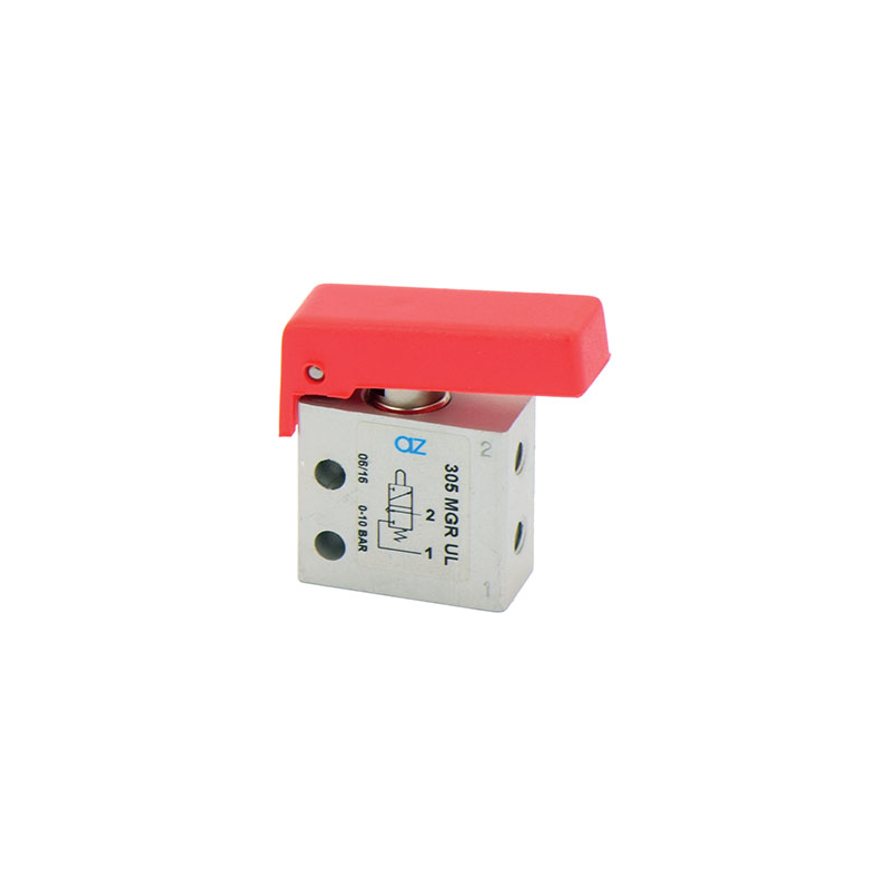 Microventil 3/2 NC - 305 MGR UL filet M5 cu parghie rosie