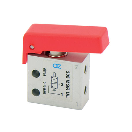 Microventil 3/2 NC - 305 MGR UL filet M5 cu parghie rosie