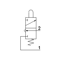 Microventil 3/2 NC - 305 MGG UL filet M5 cu parghie galbena