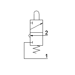 Microventil 3/2 NC - 305 MGN UL filet M5 cu parghie neagra