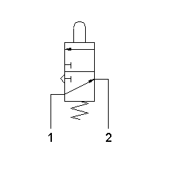 Microventil 3/2 NO - 314 MA  push-in tub Ø4 cu tija
