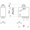 Microventil 3/2 NO - 314 MA  push-in tub Ø4 cu tija