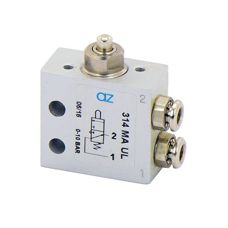 Microventil 3/2 NO - 314 MA UL push-in tub Ø4 cu tija