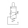Microventil 3/2 NO - 314 MA UL push-in tub Ø4 cu tija