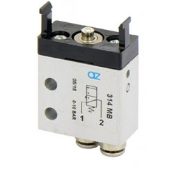 Microventil 3/2 NO - 314 MB push-in tub Ø4