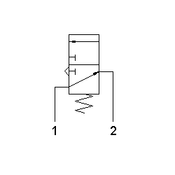 Microventil 3/2 NO - 314 MB push-in tub Ø4