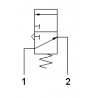 Microventil 3/2 NO - 314 MB push-in tub Ø4