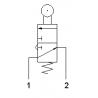 Microventil 3/2 NO - 314 MR cu levier rola , push-in tub Ø4