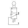 Microventil 3/2 NO - 314 MR UL cu levier rola , push-in tub Ø4