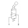 Microventil 3/2 NO - 314 MS cu levier unidirectional , push-in tub Ø4