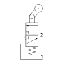 Microventil 3/2 NO - 314 MS UL cu levier unidirectional , push-in tub Ø4