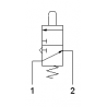 Microventil 3/2 NO - 314 MV cu prindere panou push-in tub Ø4 , cu tija