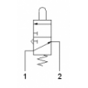 Microventil 3/2 NO - 314 MGG push-in tub Ø4 cu parghie galbena
