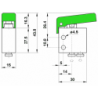 Microventil 3/2 NO - 314 MGV push-in tub Ø4 cu parghie verde