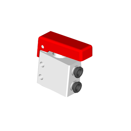 Microventil 3/2 NO - 314 MGR UL  push-in tub Ø4 cu parghie rosie