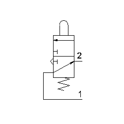 Microventil 3/2 NO - 314 MGG UL  push-in tub Ø4 cu parghie galbena