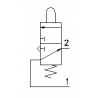 Microventil 3/2 NO - 314 MGG UL  push-in tub Ø4 cu parghie galbena