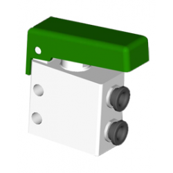 Microventil 3/2 NO - 314 MGV UL push-in tub Ø4 cu parghie verde