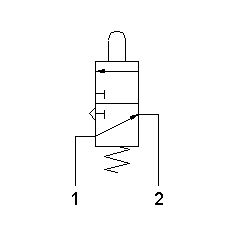 Microventil 3/2 NO - 315 MA filet M5