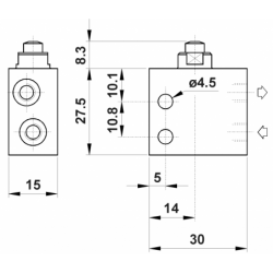 Microventil 3/2 NO - 315 MA UL filet M5