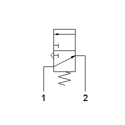 Microventil 3/2 NO - 315 MB filet M5
