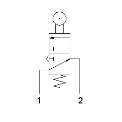 Microventil 3/2 NO - 315 MR cu levier rola , filet M5