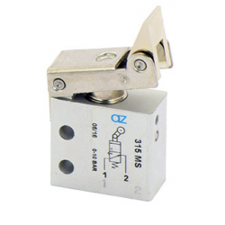 Microventil 3/2 NO - 315 MS  cu levier unidirectional , filet M5