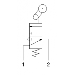 Microventil 3/2 NO - 315 MS  cu levier unidirectional , filet M5