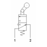 Microventil 3/2 NO - 315 MS  cu levier unidirectional , filet M5
