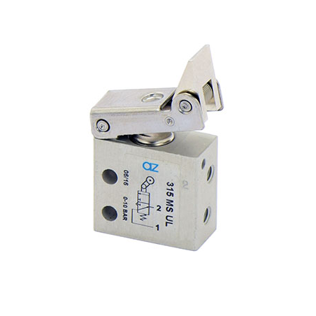 Microventil 3/2 NO - 315 MS UL cu levier unidirectional , filet M5