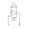 Microventil 3/2 NO - 315 MV cu prindere panou filet M5 , cu tija