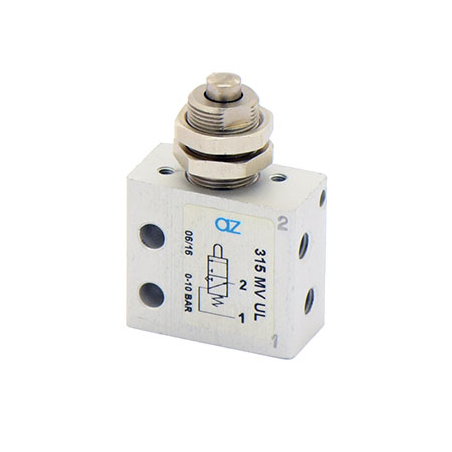 Microventil 3/2 NO - 315 MV UL cu prindere panou filet M5 , cu tija