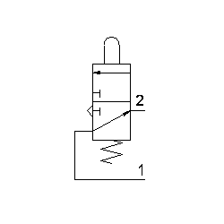 Microventil 3/2 NO - 315 MGR UL filet M5 cu parghie rosie