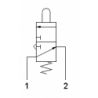 Microventil 3/2 NO - 315 MGR  filet M5 cu parghie rosie