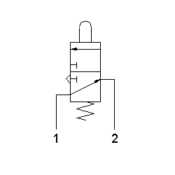 Microventil 3/2 NO - 315 MGG filet M5 cu parghie galbena