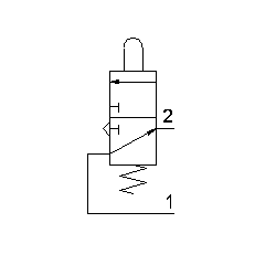 Microventil 3/2 NO - 315 MGV UL filet M5 cu parghie verde